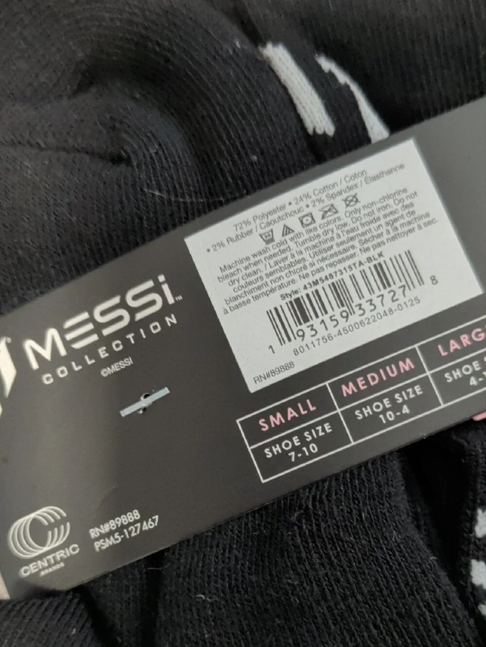 MESSI Collection Kids Socks - Set Of Crew And Ankle 6packs. Kids Shoe Size 7-10.